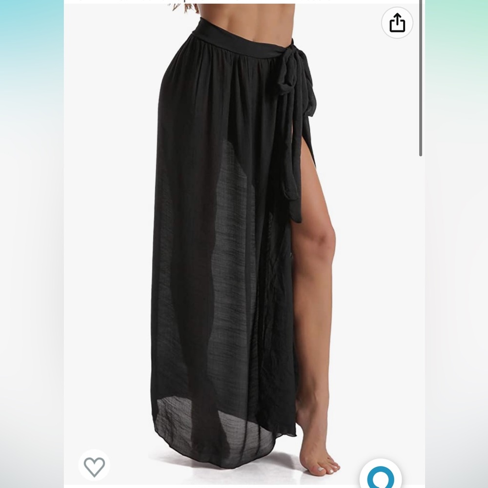 Womens Semi-Sheer Swimwear Cover Ups Short Skirt with Tassels